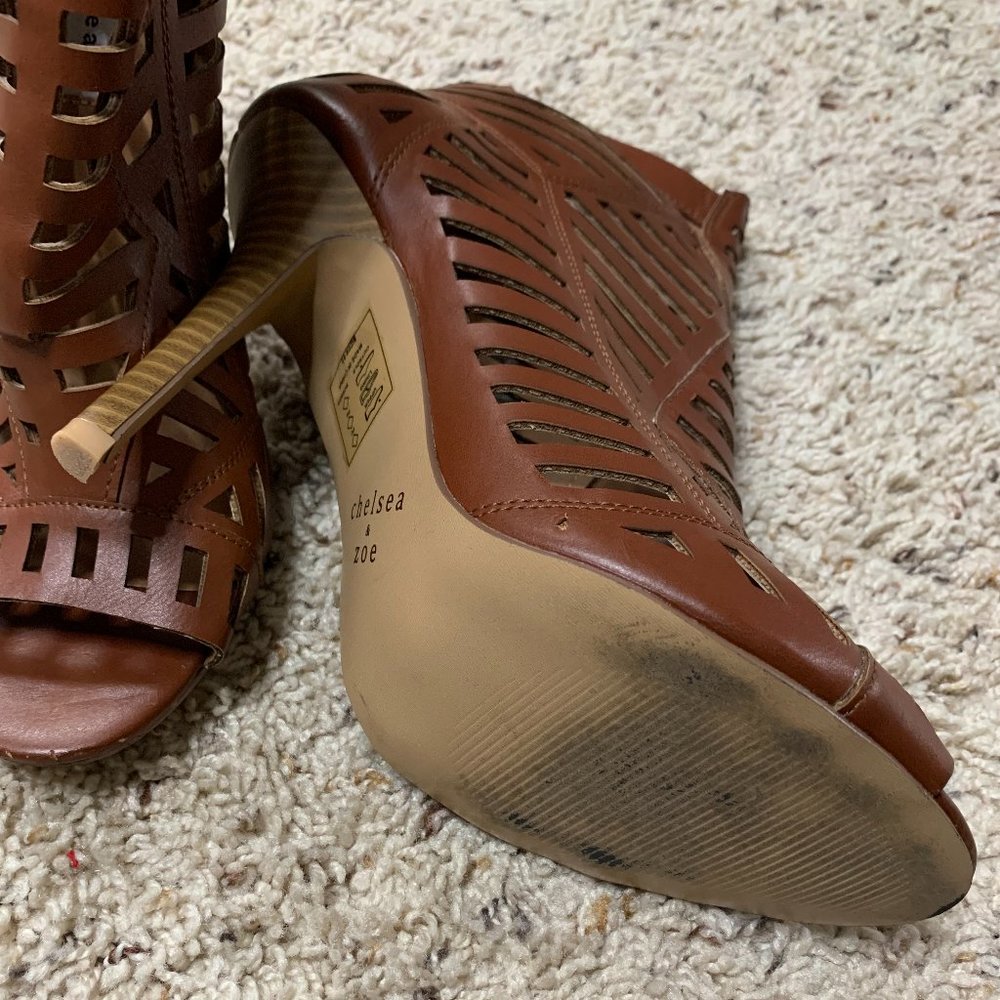 Chelsea & Zoe Red Parnika Caged Bootie size 8.5 - Picture 4 of 4